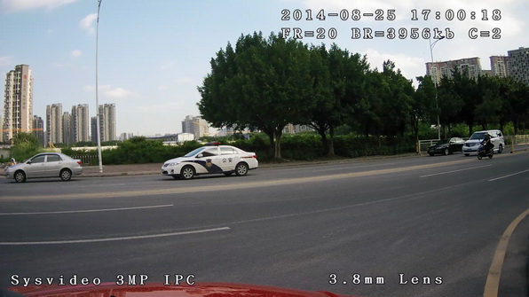 Sysvideo SC9830 3MP IPC demo image on road daytime 4